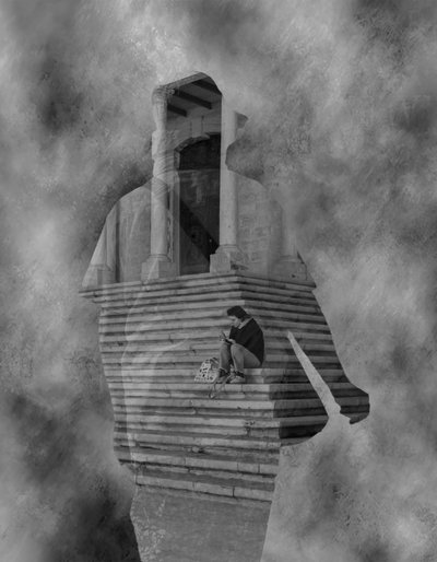 Contemplation on Ancient Steps by Martin Agius
