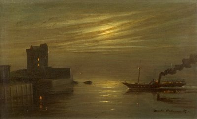 Broughty Castle - Moonlight Scene by Martin  Anderson