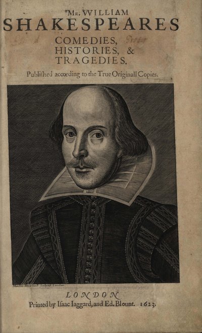 Title page of the First Shakespeare