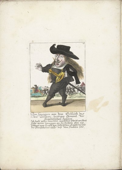 The Spanish Dwarf Don Guappos, ca. 1710 by Martin Engelbrecht (attributed to)
