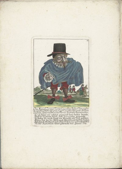 The Spanish dwarf Don Miguel Zorrero Tuerto, ca. 1710 by Martin Engelbrecht (attributed to)