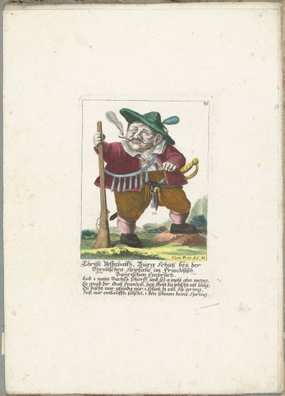 The Dwarf Christl Vestnbalkh, ca. 1710 by Martin Engelbrecht (attributed to)