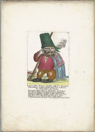 The dwarf Iupanschku Ferenz, ca. 1710 by Martin Engelbrecht (attributed to)