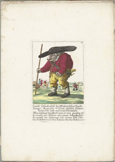The Dwarf Liendl Schnekenfist, ca. 1710 by Martin Engelbrecht (attributed to)