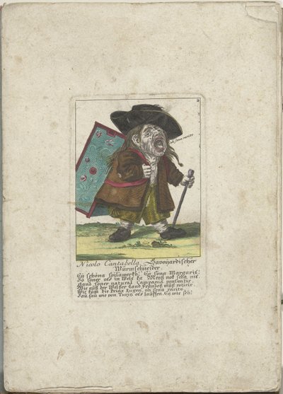 The Dwarf Nicolo Cantabella, ca. 1710 by Martin Engelbrecht (attributed to)