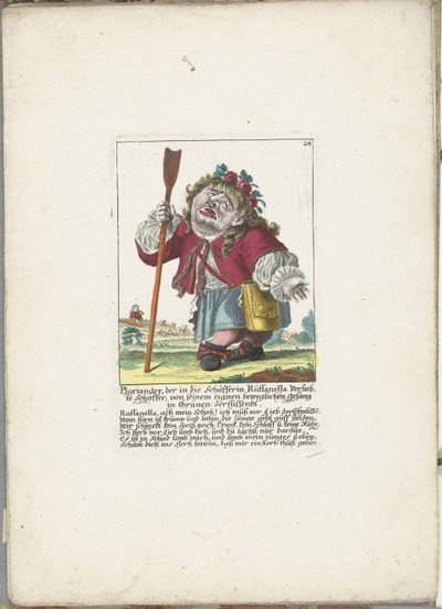The dwarf Ploriander as a shepherd, ca. 1710 by Martin Engelbrecht (attributed to)