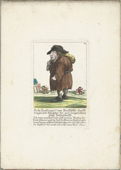 The Dwarf Veith Knollinger von Pinklfeldt, ca. 1710 by Martin Engelbrecht (attributed to)