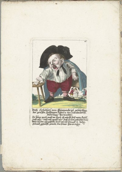 The dwarf Veith Schöberl von Gümpendriel, ca. 1710 by Martin Engelbrecht (attributed to)
