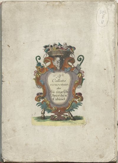 Title Print for the Series: Il Callotto Resurcitato or Newly Arranged Dwarf Cabinet, ca. 1710 by Martin Engelbrecht (attributed to)