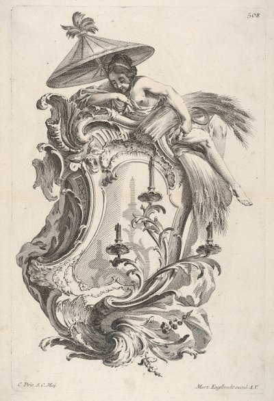 Sconce Representing Summer, from Wand-Leuchter die 4 Jahrseiten vorstellend by Martin Engelbrecht
