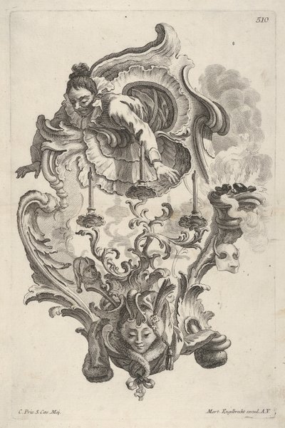 Sconce Representing Winter (from Wand-Leuchter die 4 Jahrseiten vorstellend) by Martin Engelbrecht