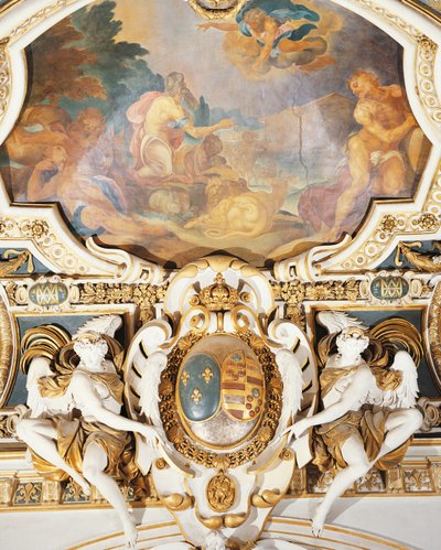 Noah and his family entering ark, in chapel, Chateau de Fontainebleau, France by Martin Fréminet