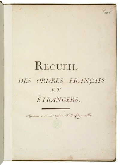Recueil des Ordres Français et Étrangers by Martin Guillaume Biennais