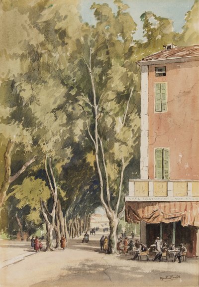 An avenue of plane trees, Vaison, Vaucluse, October 1933 by Martin Hardie