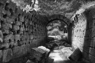 Entrance to the Stadion, Olympia, Greece by Martin Hurlimann