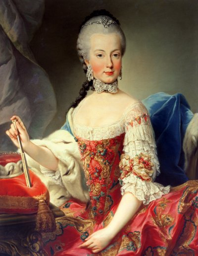 Archduchess Maria Amalia Habsburg-Lothringen, (1746-1804), Eighth Child of Empress Maria Theresa of Austria and Emperor Francis I by Martin II Mytens or Meytens
