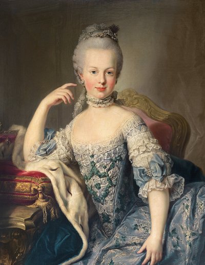 Archduchess Marie Antoinette Habsburg-Lotharingen, 1767-68 by Martin II Mytens or Meytens