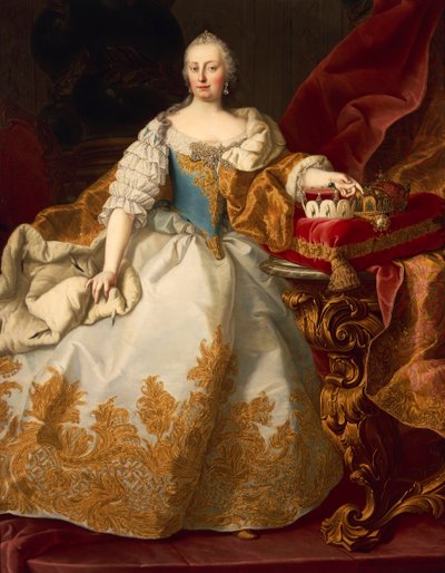 Portrait of Maria Theresa Habsburg, Holy Roman Empress by Martin II Mytens or Meytens