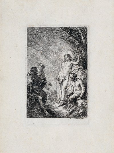 The Judgment of King Midas between Apollo and Marsyas by Martin Johann Schmidt