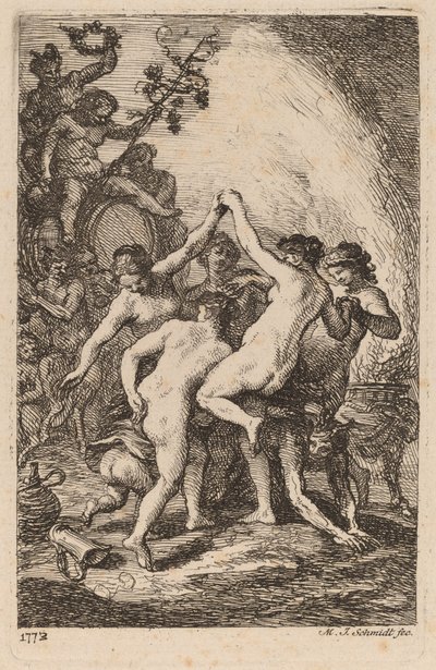 The Triumph of Bacchus with Dancing Nymphs by Martin Johann Schmidt