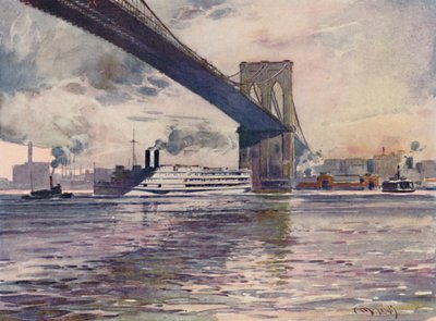 Brooklyn Bridge, New York by Martin Lewis