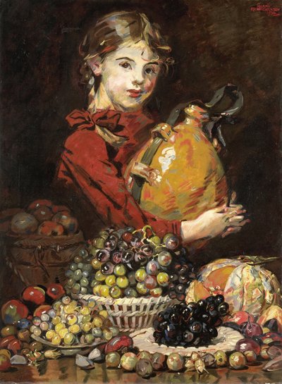 Monarosa, Daughter of the artist, as a fruit seller by Martin Monnickendam