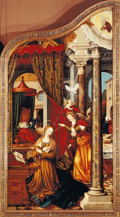 The Annunciation, from Left Panel of Altar of Wettenhausen by Martin Schaffner
