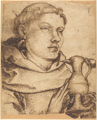 Bust of a Monk Assisting at Communion by Martin Schongauer
