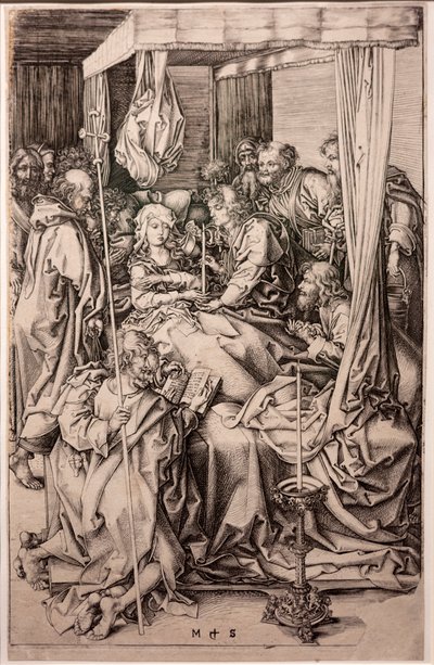 The Death of the Virgin (engraving by Martin Schongauer) by Martin Schongauer