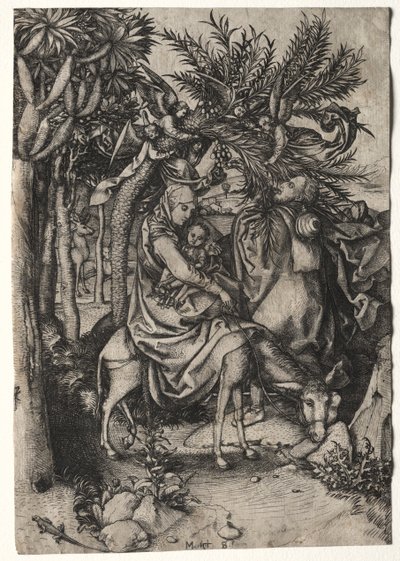 Life of the Virgin: The Flight into Egypt by Martin Schongauer