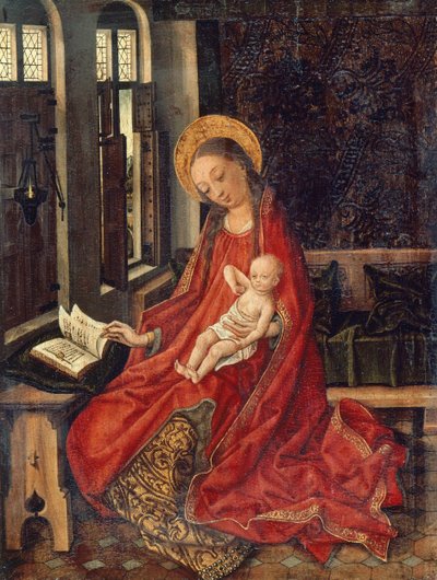 Madonna with Child in room, by Martin Schongauer by Martin Schongauer