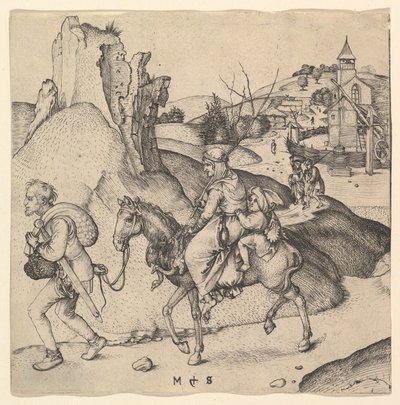 Peasant Family Going to Market by Martin Schongauer