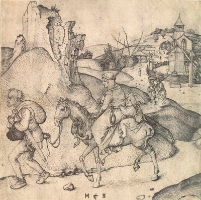 Peasant Family Going to the Market, between 1473 and 1475 by Martin Schongauer
