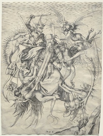 St. Anthony tormented by the Devils, 1400s by Martin Schongauer