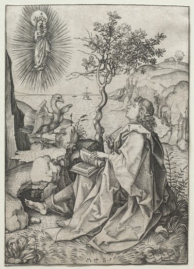 St. John the Evangelist on the Isle of Patmos by Martin Schongauer