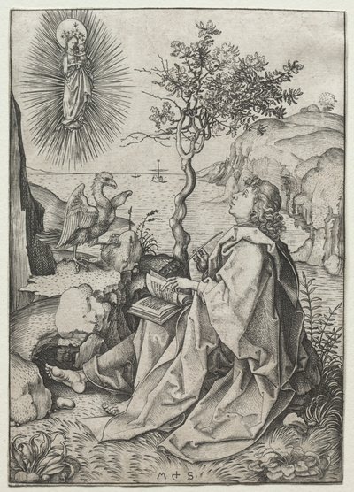 St. John the Evangelist on the Isle of Patmos by Martin Schongauer