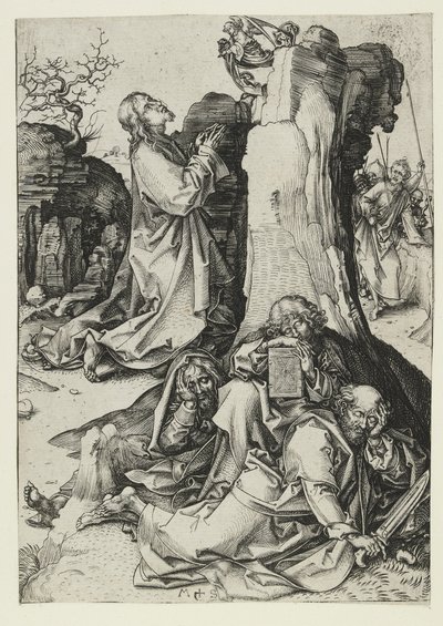 The Agony in the Garden, late 15th century by Martin Schongauer