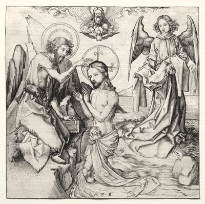 The Baptism of Christ in the Jordan by Martin Schongauer