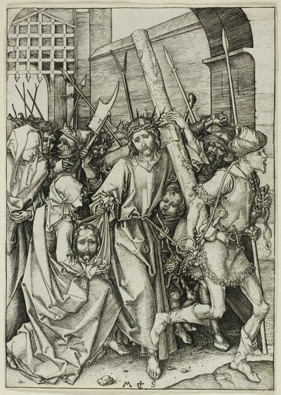 The Bearing of the Cross, from The Passion by Martin Schongauer