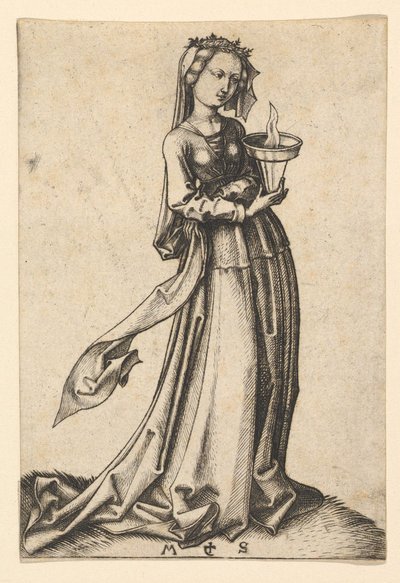 The Fourth Wise Virgin (from the series The Wise and Foolish Virgins) by Martin Schongauer
