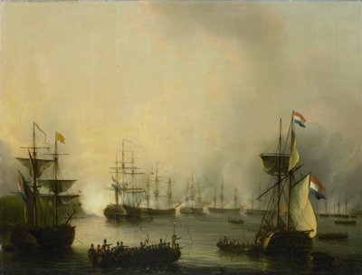 The Bombardment of Palembang by Martin Schouman