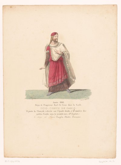 Costume of Odo I, King of West Francia from the Tragedy Le Siège de Paris (series title: Theater Costumes) by Martin Sylvestre Baptiste