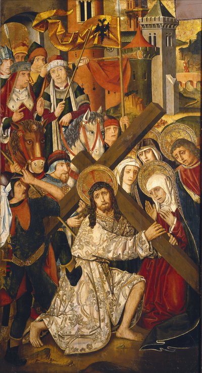 The Path to Calvary (detail) by Martin & Ximenez Miguel (fl.1466 1505) Bernat