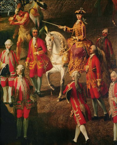 Empress Maria Theresia during the "Damenkarussell" on Jan 2 by Martin van Mytens or Meytens