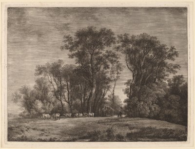 A Meadow with Cattle at the Edge of a Wood by Martin von Molitor