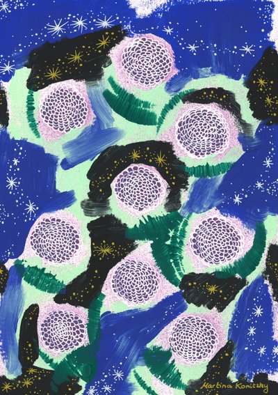 Camouflage Night Flowers (Hommage to Joseph von Eichendorff) by Martina Konitzky