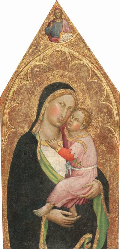 Madonna and Child, with the Blessing Christ (middle panel) by Martino di Bartolomeo di Biagio