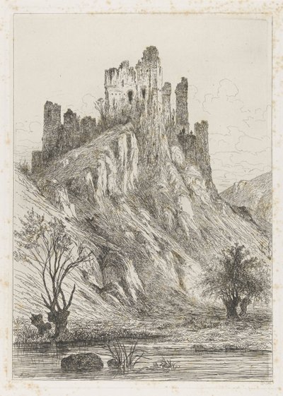 Ruins of Montaigle Castle by Martinus Antonius Kuytenbrouwer jr.