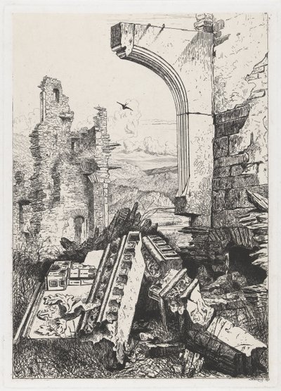 Ruins of Bourscheid Castle by Martinus Antonius Kuytenbrouwer jr.