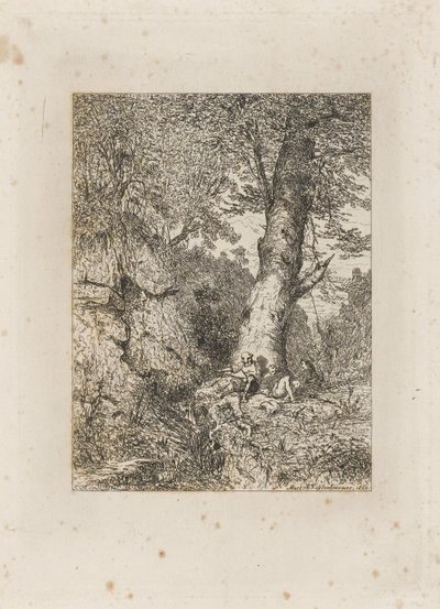 Resting Soldiers Under a Tree by Martinus Antonius Kuytenbrouwer jr.